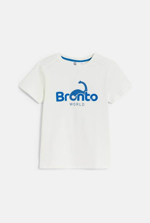 Weißes T-Shirt mit Dinosauriermotiv für Jungen 1