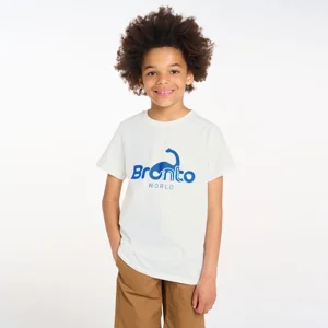 T-shirt motif dinosaure blanc Garçon 1