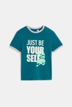 T-shirt  tigre manches courtes bleu Garçon 2