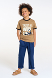 T-shirt scorpion manches courtes marron Garçon 4