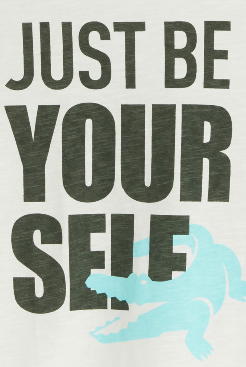 T-shirt crocodile manches courtes blanc Garçon 2