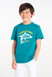 Blaues Kurzarm-T-Shirt mit Hai-Motiv Jungen 1