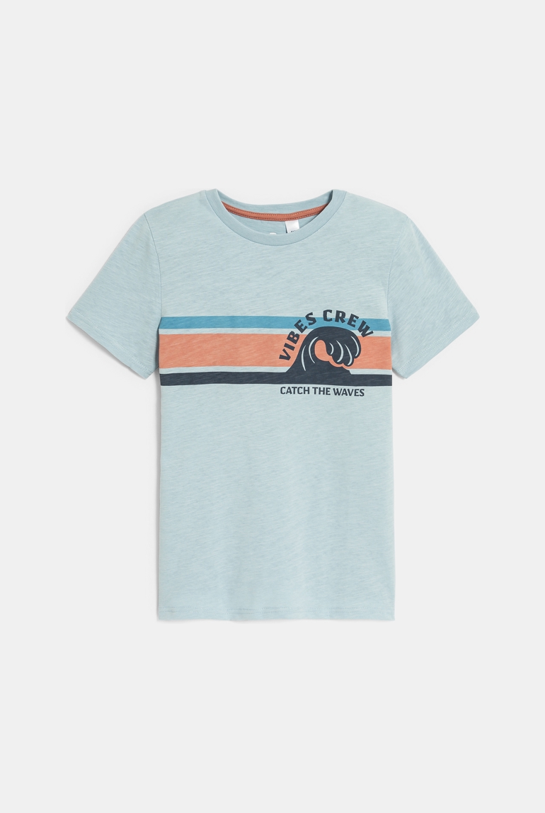 T-shirt manches courtes bleu Garçon 1