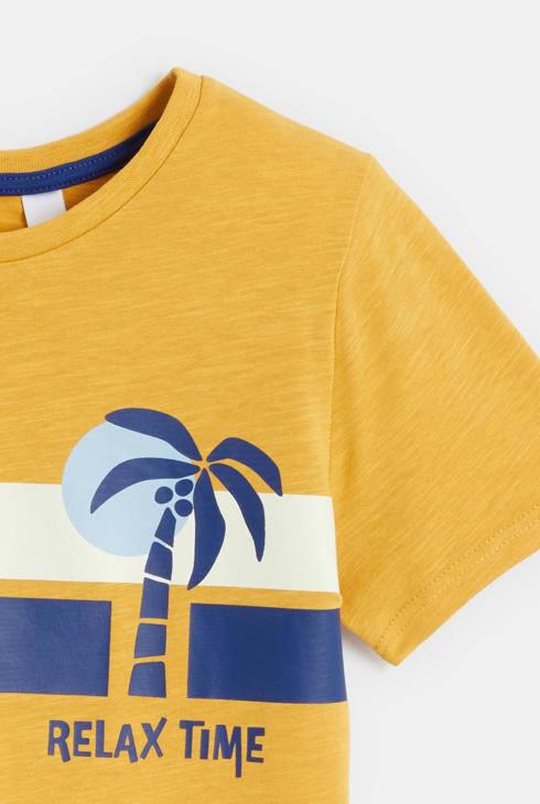 Gelbes Kurzarm-T-Shirt für Jungen