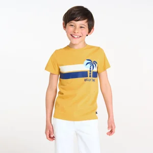 Boy's yellow short-sleeve T-shirt 1