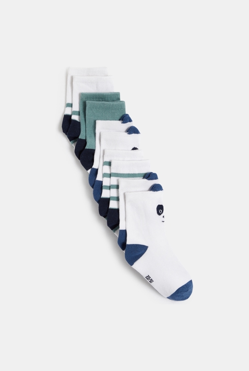 Chaussettes panda bleu bébé garçon (lot de 5) 1