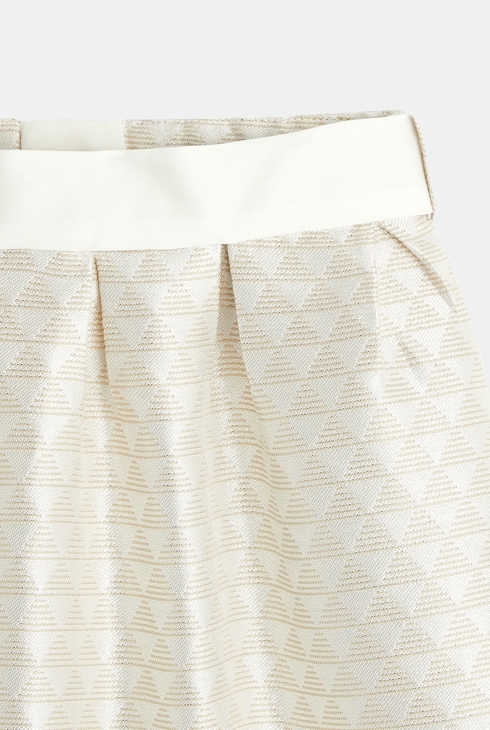 Jupe évasée irisée beige bébé fille