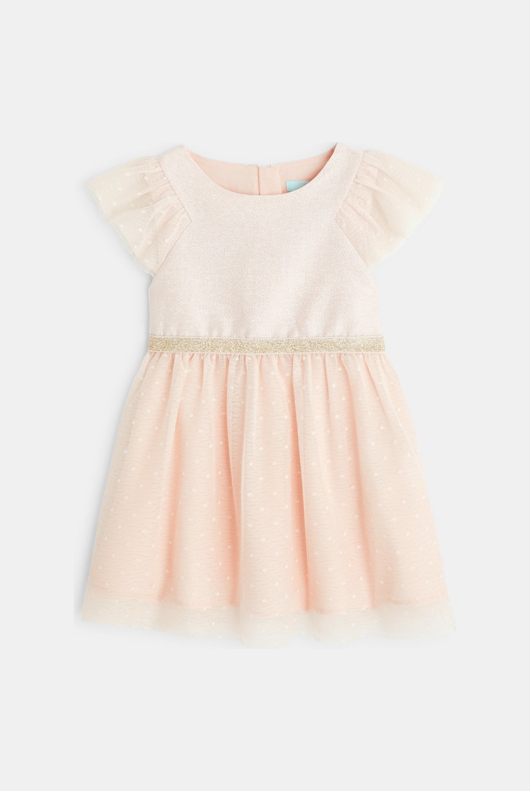 Robe de fête brillante rose bébé fille 1