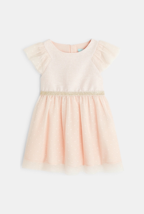 Robe de fête brillante rose bébé fille