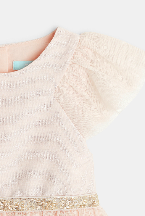 Robe de fête brillante rose bébé fille