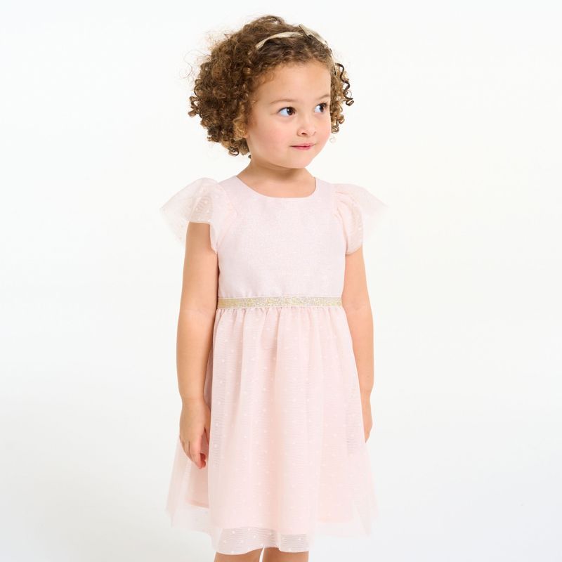 Glänzendes rosa Festtagskleid Baby Mädchen