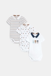 Body manches courtes marron bébé garçon (lot de 3) 1