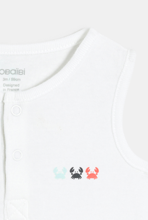 Body sans manches bleu bébé garçon (lot de 3) 2