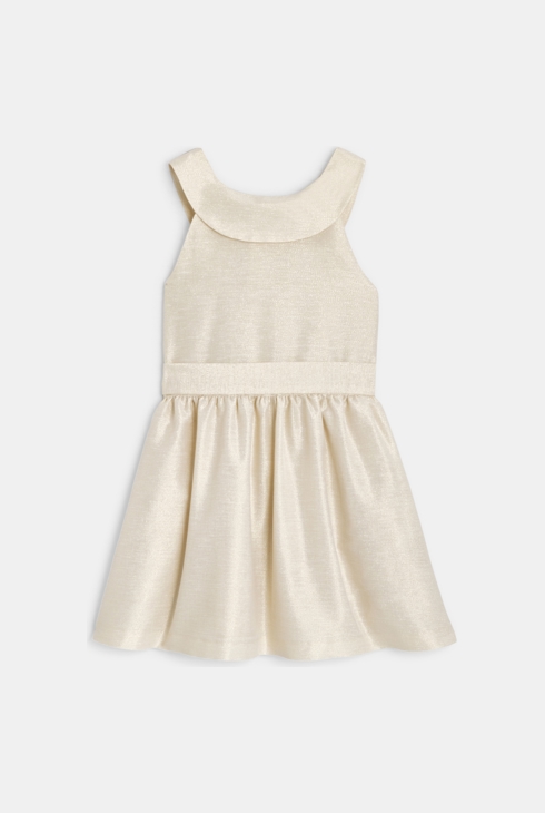 Robe chic sans manches beige doré Fille