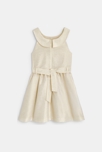 Schickes ärmelloses Kleid in Gold-Beige für Mädchen 3