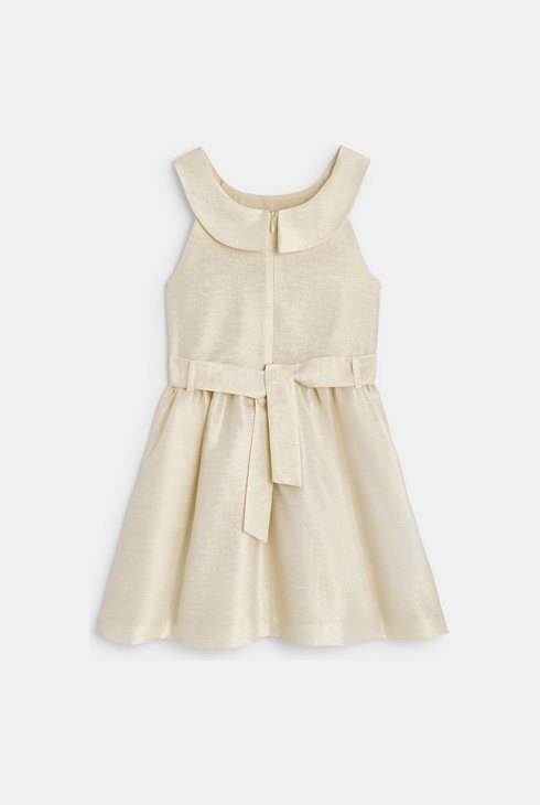 Robe chic sans manches beige doré Fille