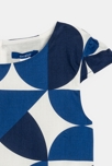 Blaues Kleid mit grafischem Muster für Mädchen 2
