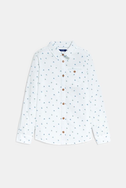 Camisa estampada motivo palmera blanca niño 2