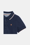 Polo manches courtes en coton piqué bleu marine Garçon 3