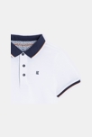 Polo manches courtes en coton piqué blanc Garçon 2