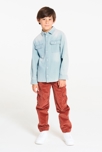 Chemise en jean délavé bleu Garçon 4