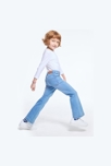 Jean flare bleu Fille 4