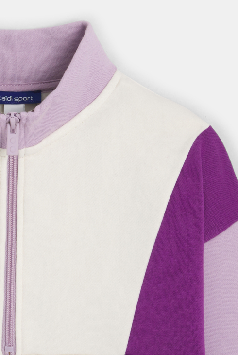 Violettes Sweatshirt Colorblock Mädchen
