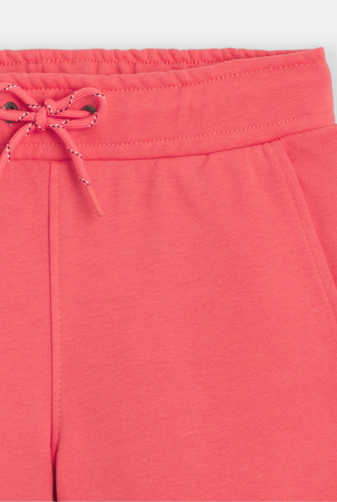 Cargo-Jogginghose einfarbig korallenrosa Mädchen