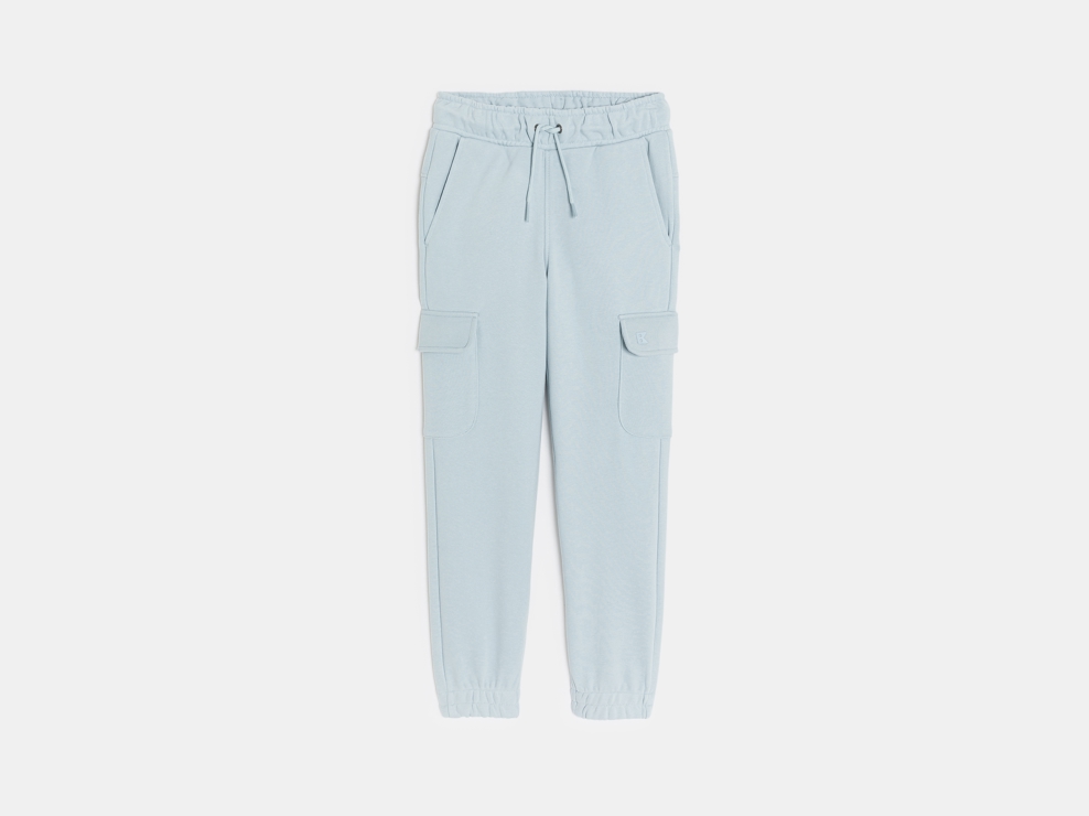 Cargo-Jogginghose einfarbig blau für Mädchen 1