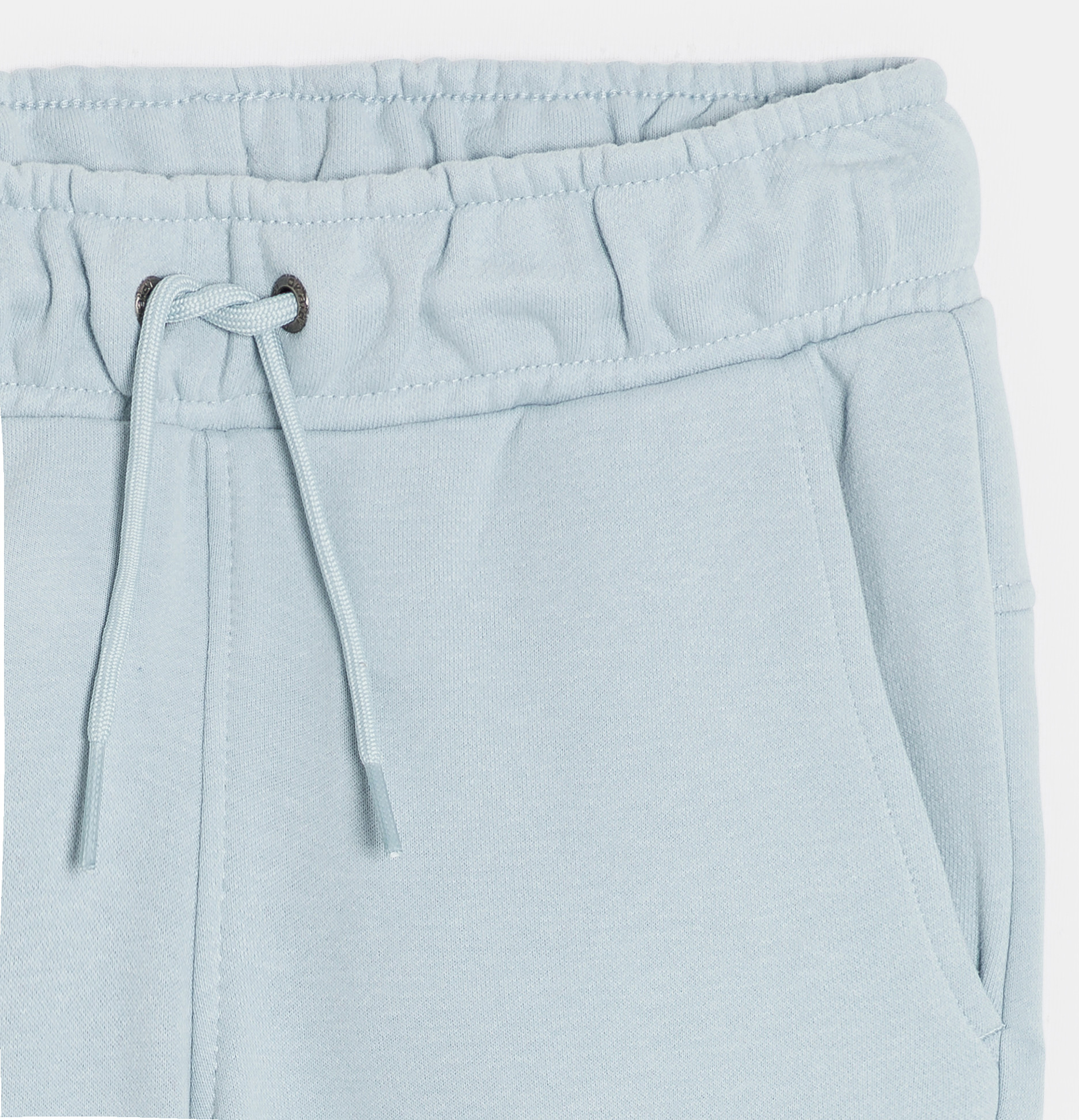 Jednobojne plave cargo jogging hlače za djevojčice 2