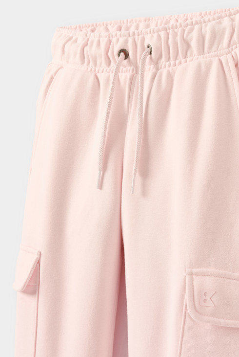 Pantalon de jogging cargo rose clair fille