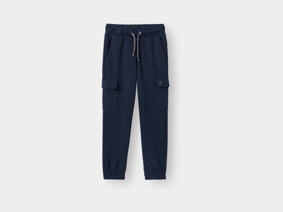 Jogging cargo bleu marine fille 1