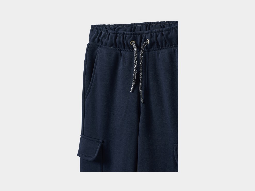 Jogging cargo bleu marine fille 2