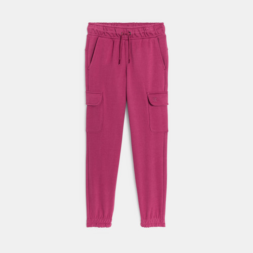 Pantalon De Jogging Cargo Uni Fille - Violet Lupin - 10A - OKAIDI