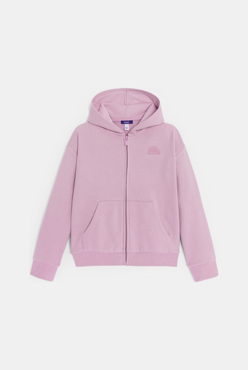 Girl's plain mauve hoodie 1