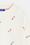Sweatshirt mit Herzmotiven Ecru Mädchen 2