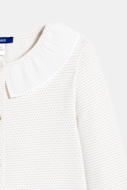 Weißes Fleece-Sweatshirt Mädchen