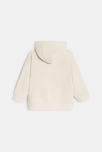 Sudadera muletón con capucha bordada beige bebé niña 5