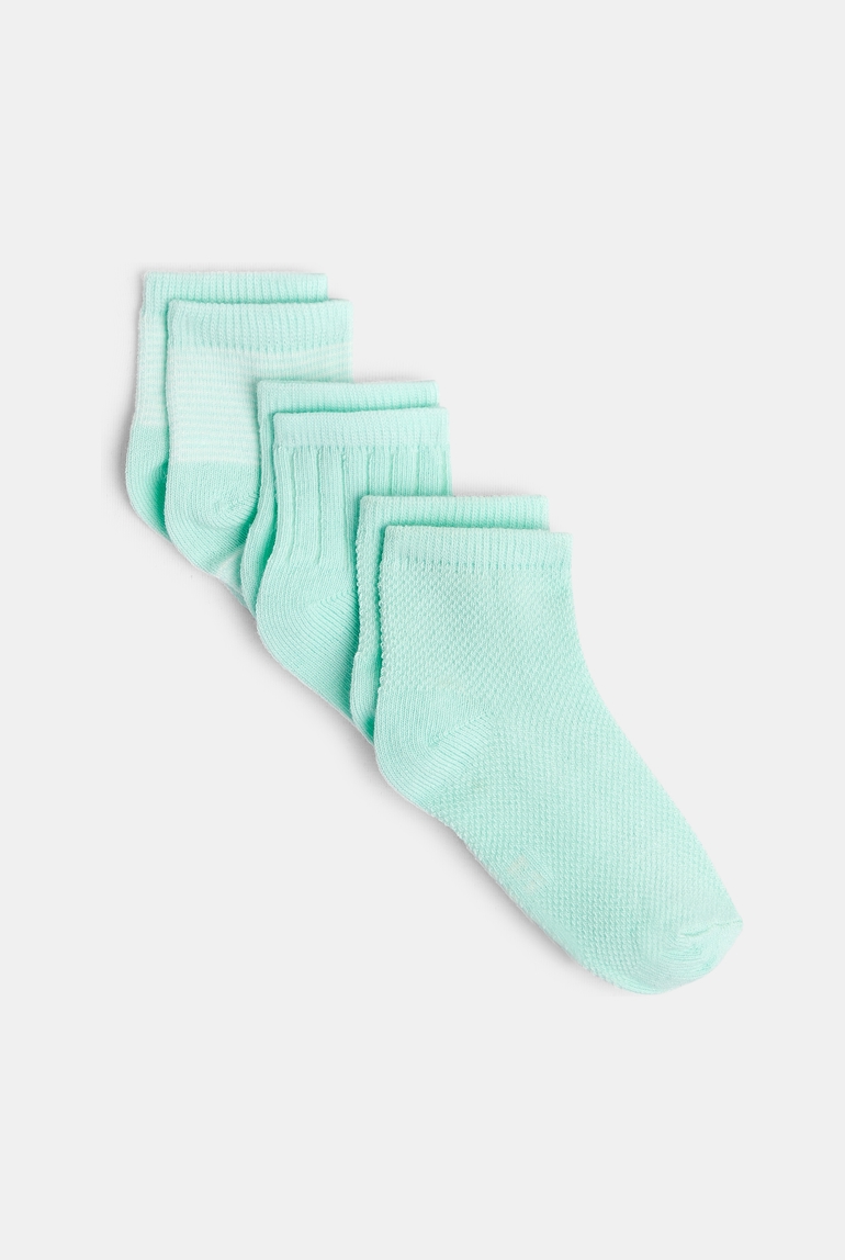Chaussettes coton jacquard fantaisie vert bébé garçon 1