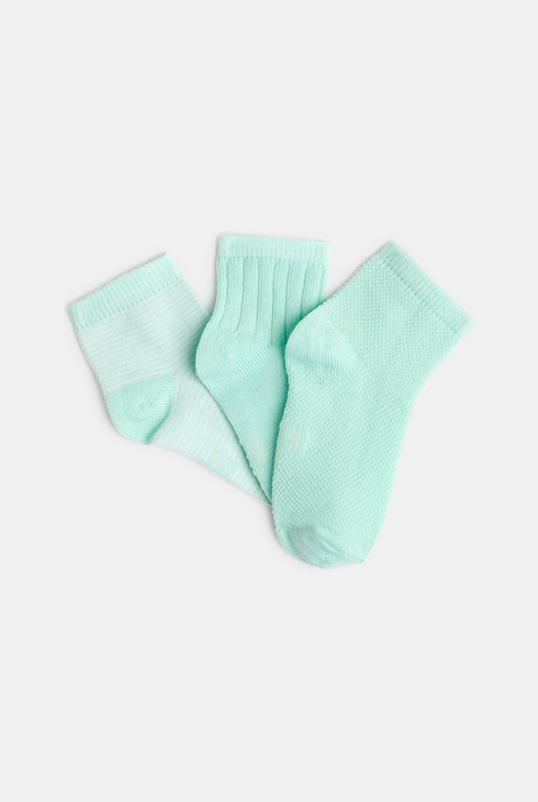 Chaussettes coton jacquard fantaisie vert bébé garçon