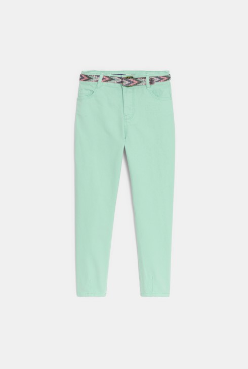 Dekliške balonaste hlače + zelen pas 1