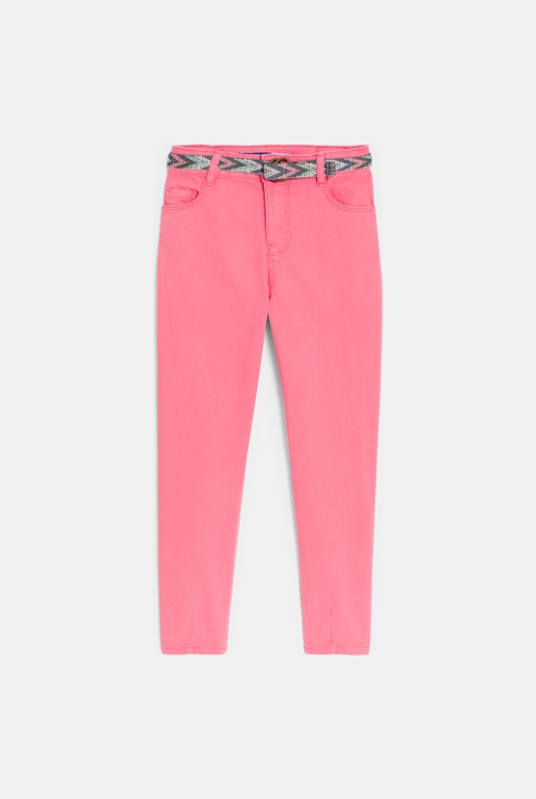 Girl's pink balloon trousers + belt 1