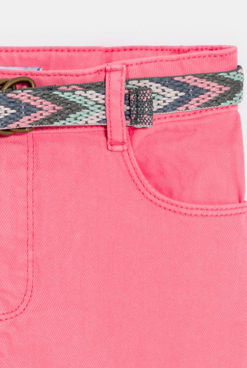 Dekliške balonaste rožnate hlače + pas 2