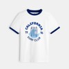 T-shirt manches courtes surf club blanc Garçon