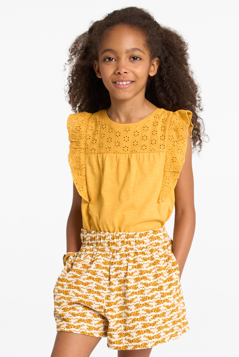 Weich fließende Shorts mit Leopardenprint für Mädchen 1
