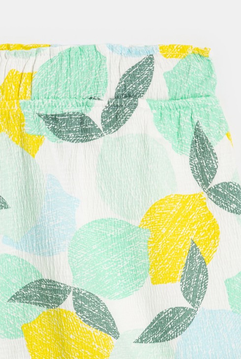 Dekliške lepo padajoče kratke hlače s potiskom limon 2