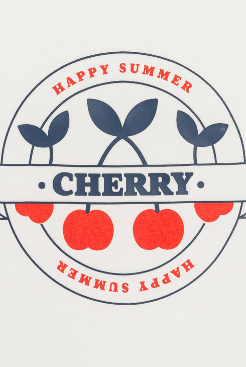 Dekliška majica s kratkimi rokavi bela 2