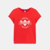 T-shirt manches courtes rouge Fille