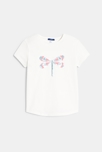 T-shirt à sequins magiques blanc Fille
