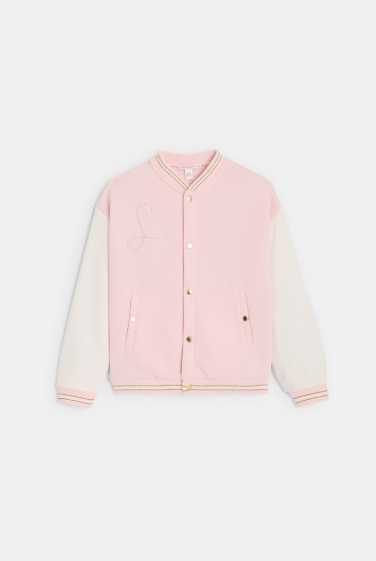 Chaqueta de peluche rosa para niña 1